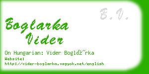 boglarka vider business card